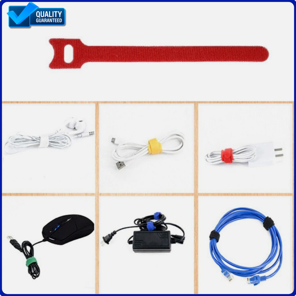 Hook and Loop Cable Ties Magic Cords Organiser Reusable Strap Tidy Grip