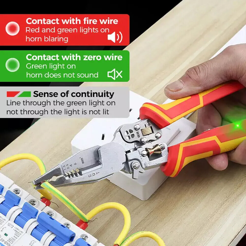 8in1 Wire Stripping Pliers with Electricity Measurement Function Wire Strippers