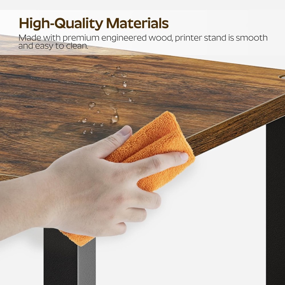 Desktop Printer Stand 2-Tier Printer Table W/ Non-Woven Drawer Multi-Purpose