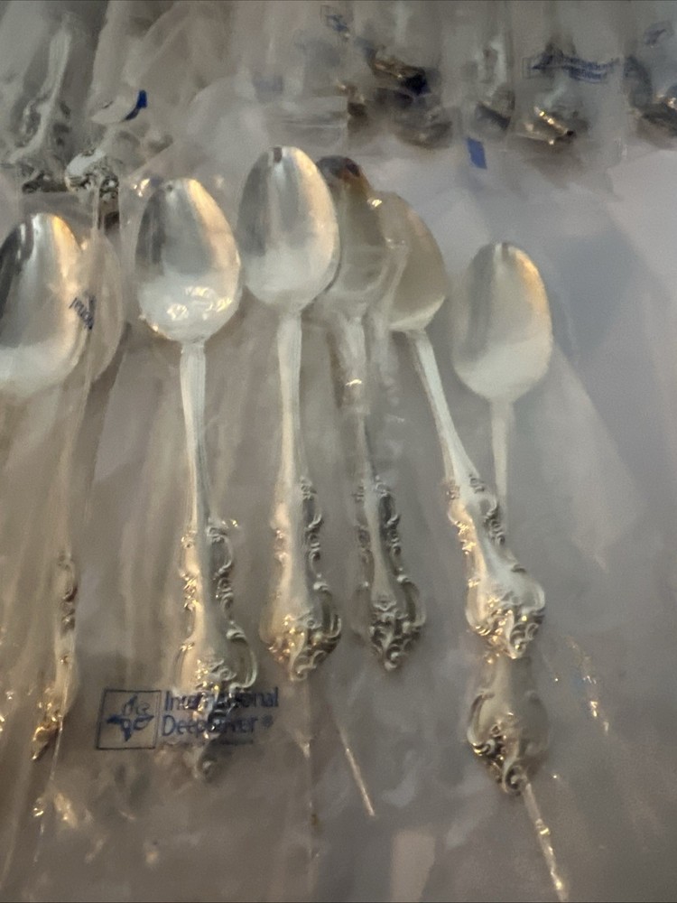 INTERNATIONAL DEEP SILVER PLATE FLATWARE "ORLEANS" 50 SERVING PIECES New