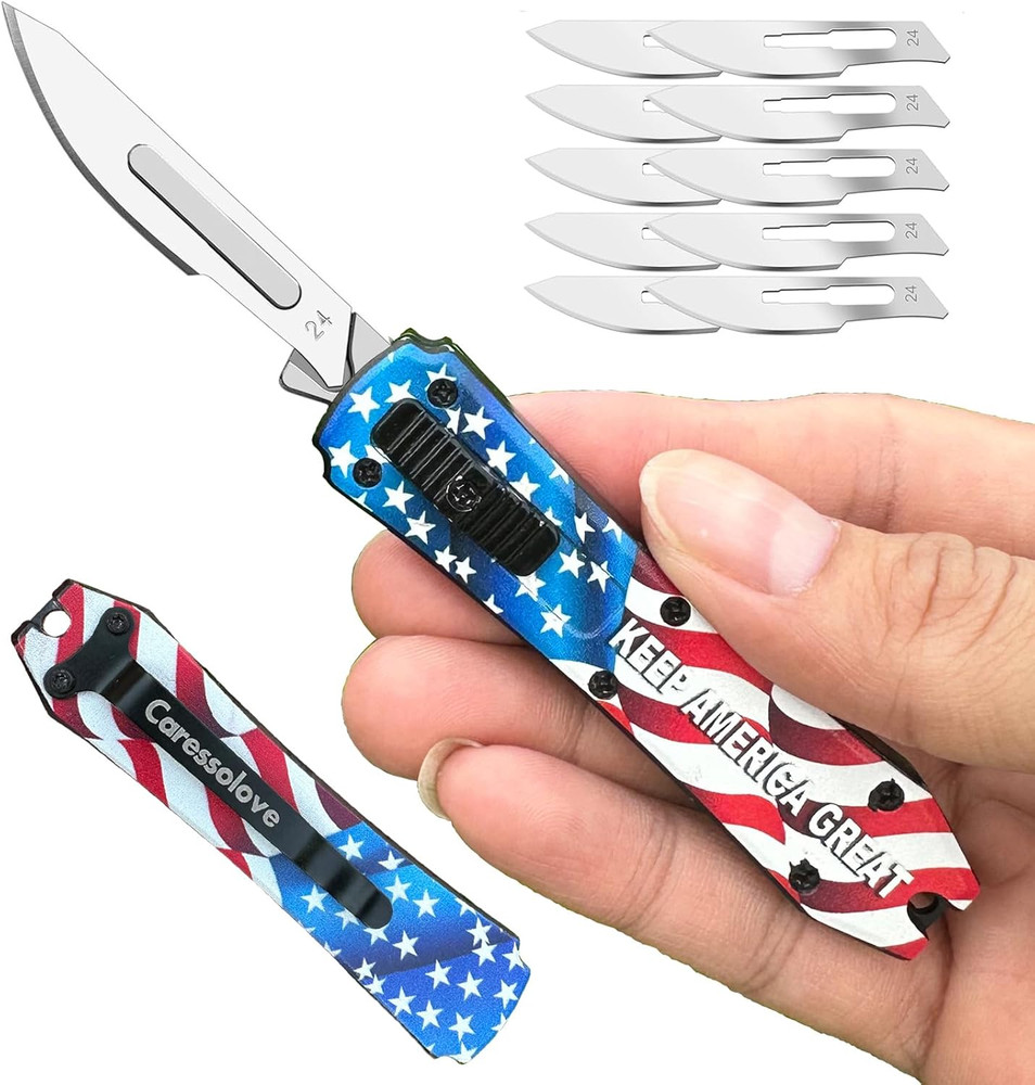 EDC Automatic Scalpel Knife, Mini Automatic Utility Knife, Auto Box Cutter Retra