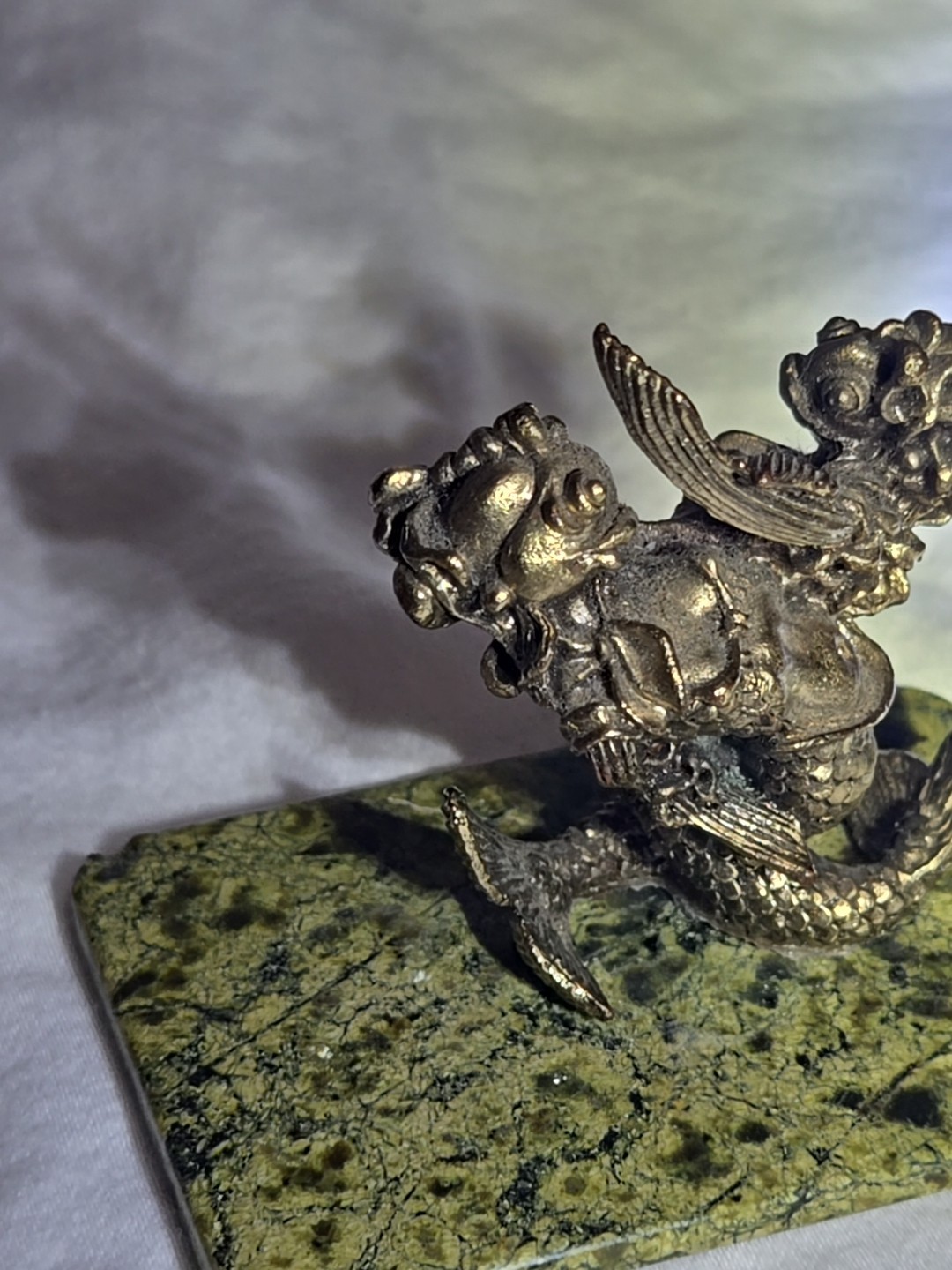 LOOK RARE Antique Art Nouveau Ornate Bronze Figures 2 SIRENS/MERMAIDS Entwined