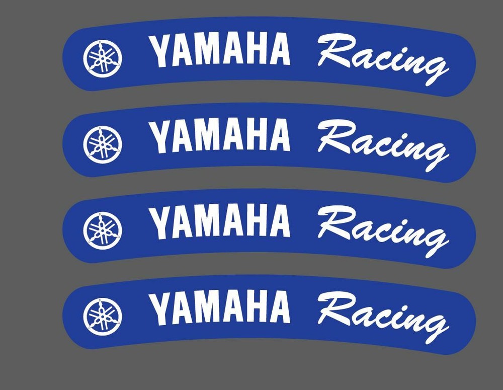 Racing Blue White Wheel Decal Kit