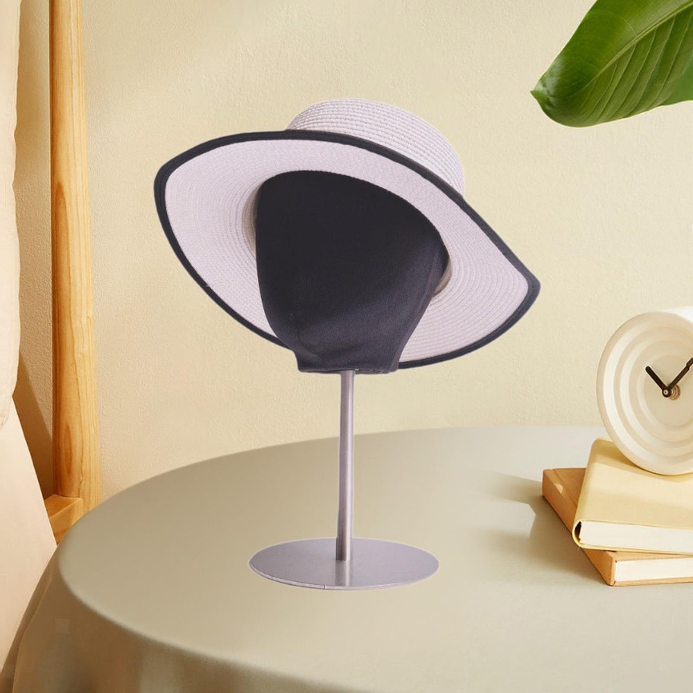 Wig Display Head Mannequin Head Sturdy Multipurpose Black Hat Display Head for
