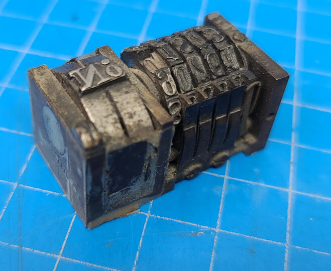 Boston Model #1 5 Digit Numbering Machine 41mm Width