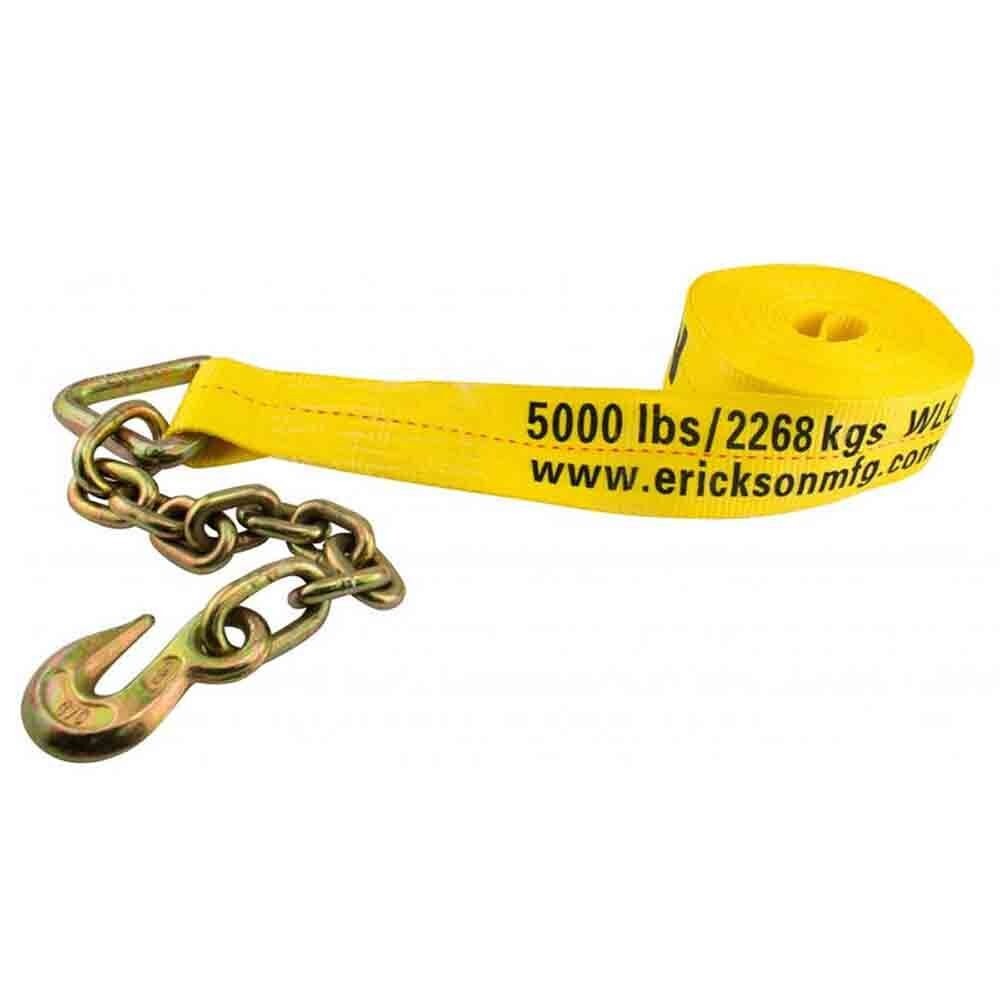 3" X 30 Ft Flatbed Winch Strap With Chain Lead (E-58900)