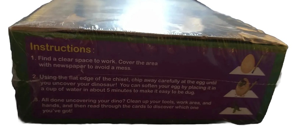 Dino Eggs Dig Kit Break Open 12 PieceFossil Science Toy Easter Gift Sealed New