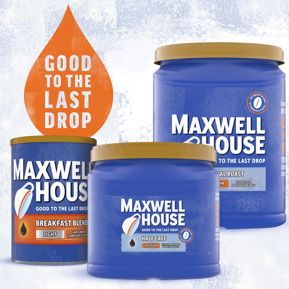 Maxwell House Half Caff Ground Coffee, 25.6 oz. Canister Quick refreshment