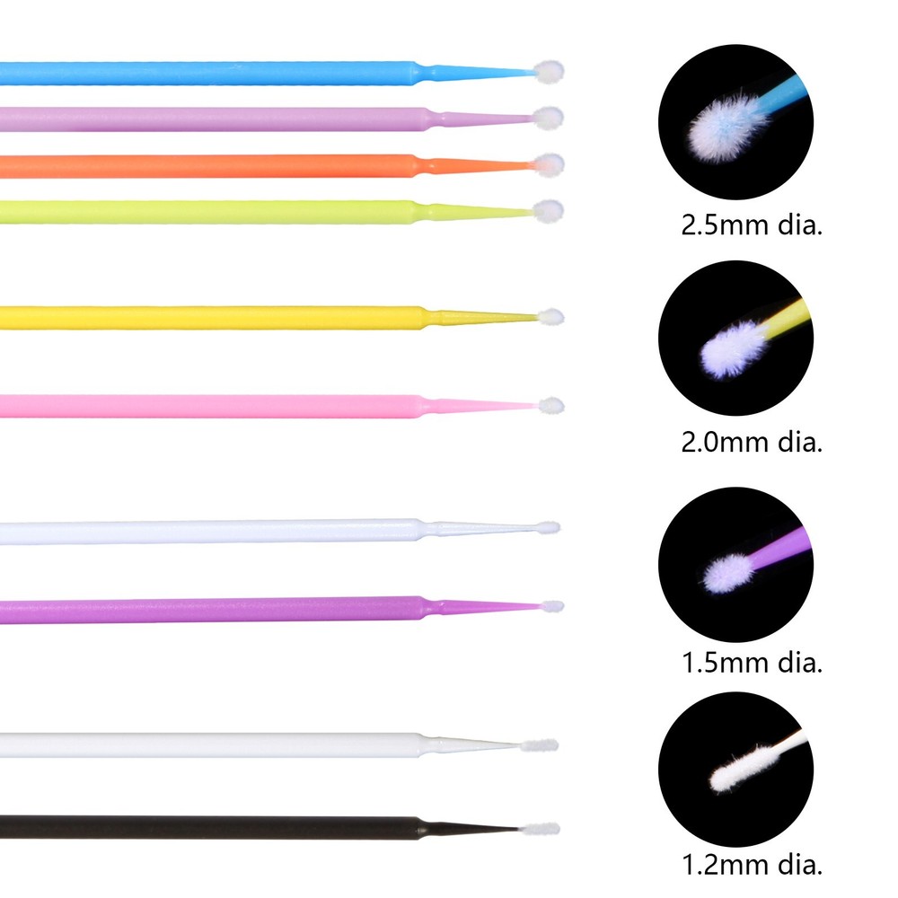 1000 Microbrush Micro Brush Applicator Tips (Regular, Fine, Super Fine) Dental