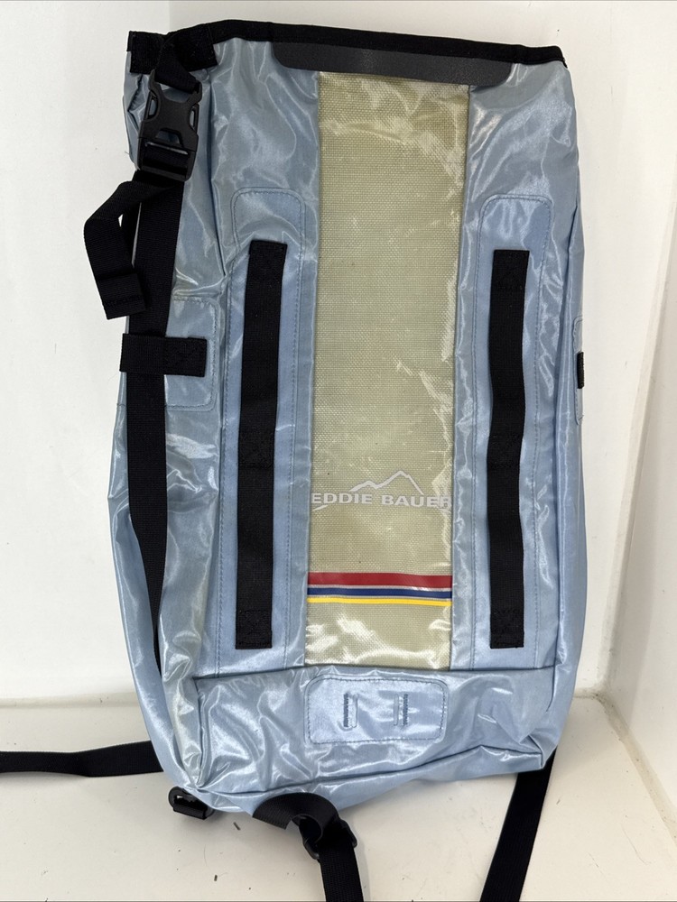 Eddie Bauer Dry Bag Roll Top Backpack, Light Blue 20"