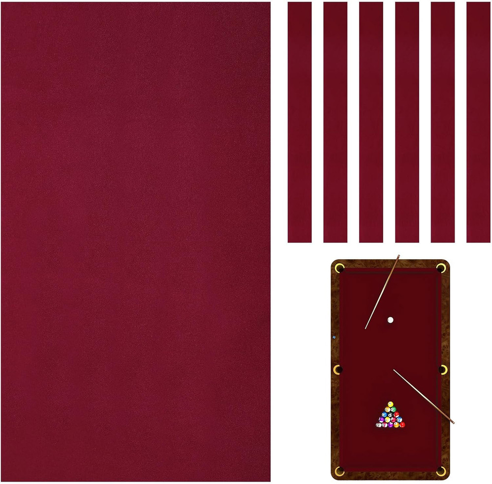 Billiard Cloth 8.53Ft Pool Table Felt with 6 Cloth Strips Pre Cut Pool Table for