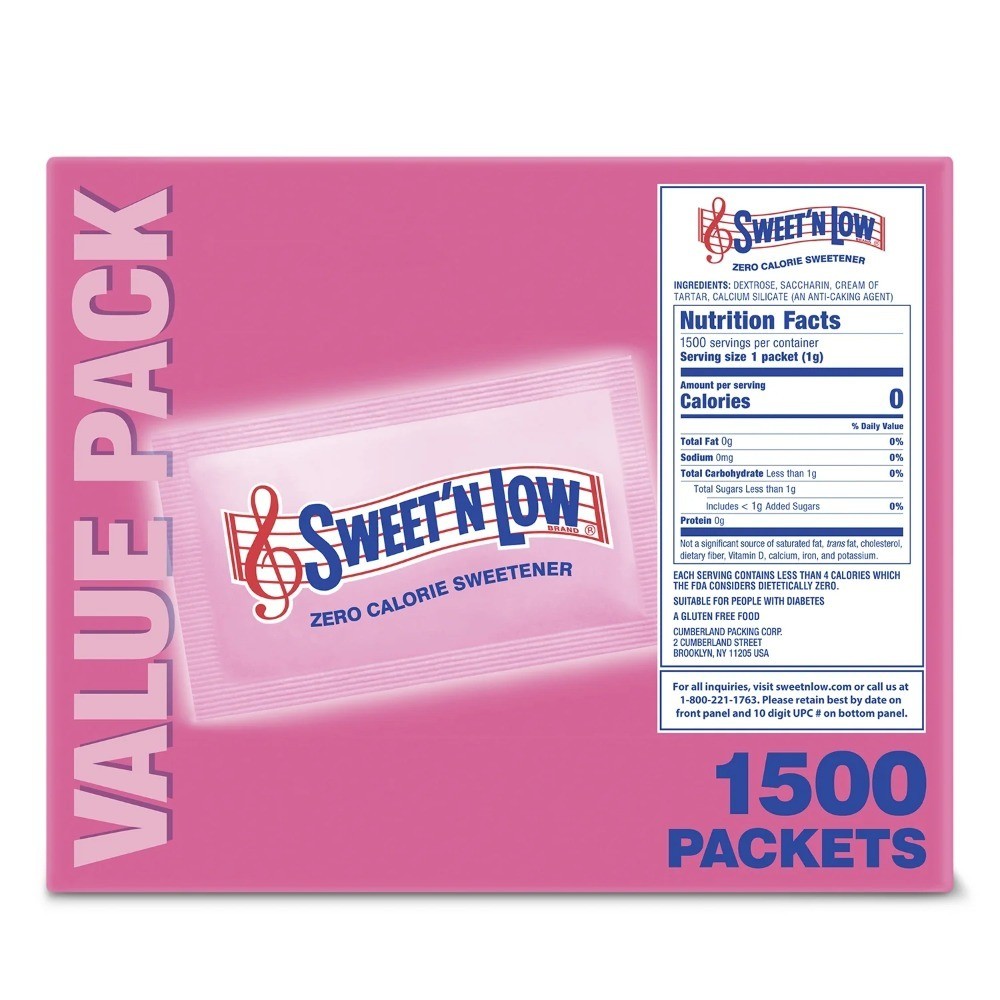 Zero Calorie Sweetener Sugar Substitute Packets 53 oz 1500 Count Bulk Pack