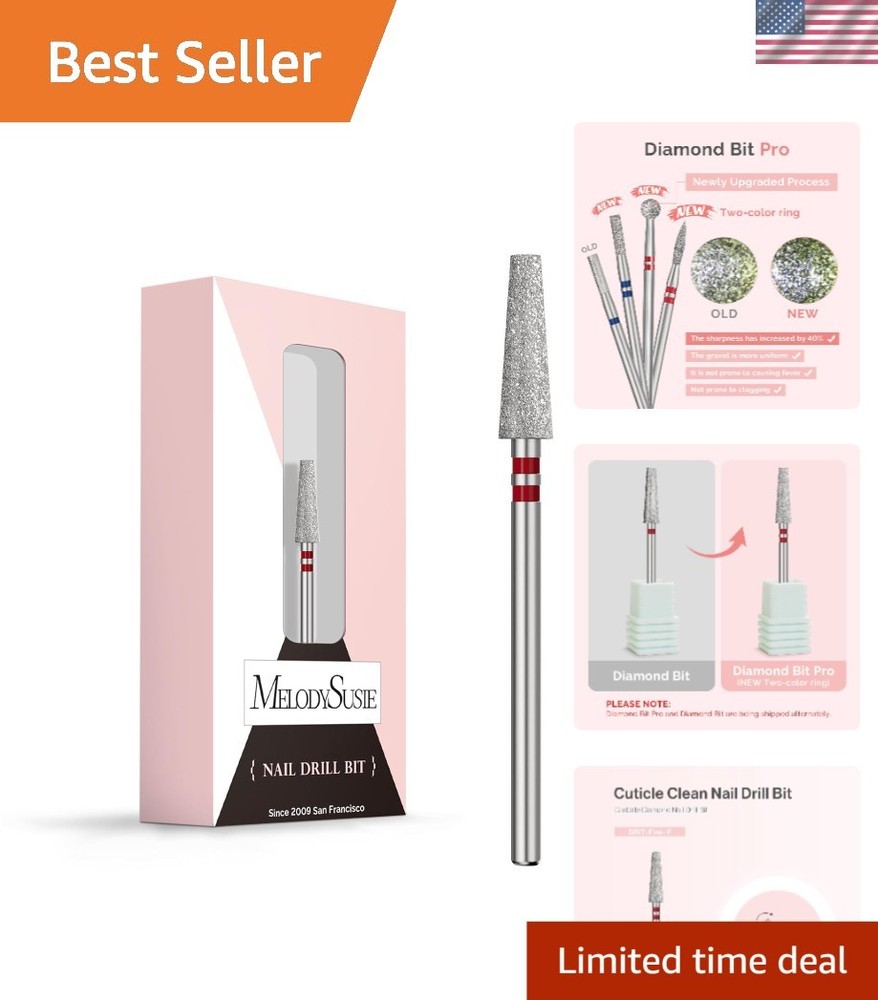 Precision 4mm Cuticle Drill Bit with Two-Way Rotation - Ideal for All Nail Techs