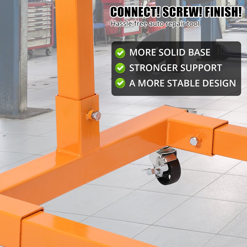 1300lbs Rotating Engine Stand Adjustable 360° Arms Universal Engine Block Holder