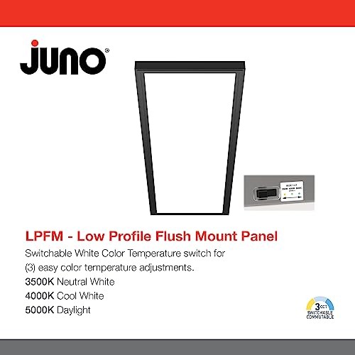 Low Profile Flush Mount Flat Panel Ceiling Light, 3-in-1 Switchable LED Panel