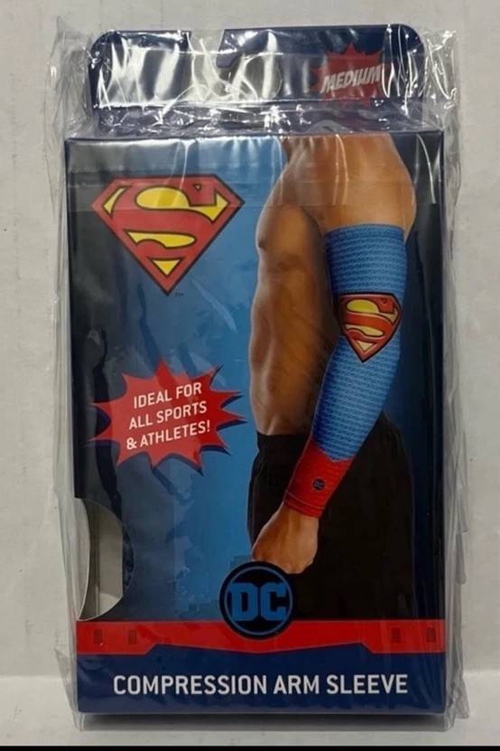 Superman Compression Athletic Arm Sleeve Size Medium Licensed DC Comics-New