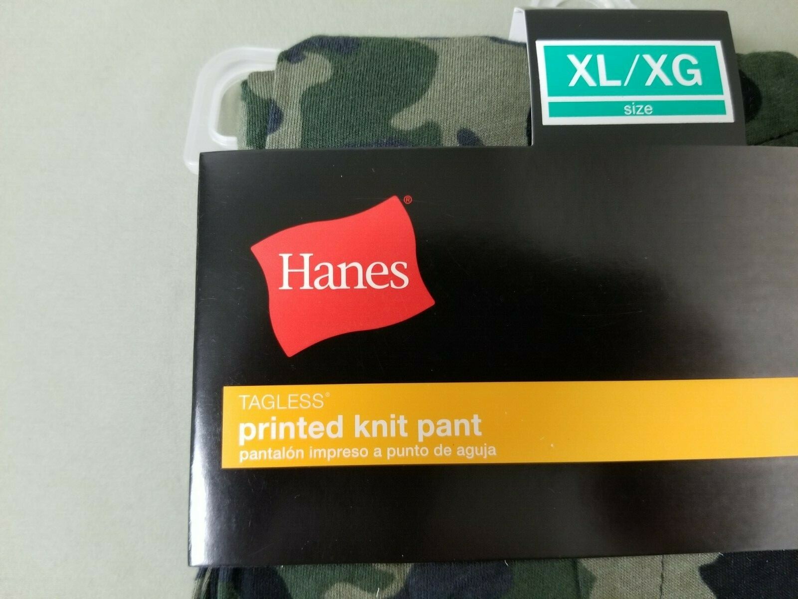new mens hanes camo tagless printed knit lounge sleepwear pant.