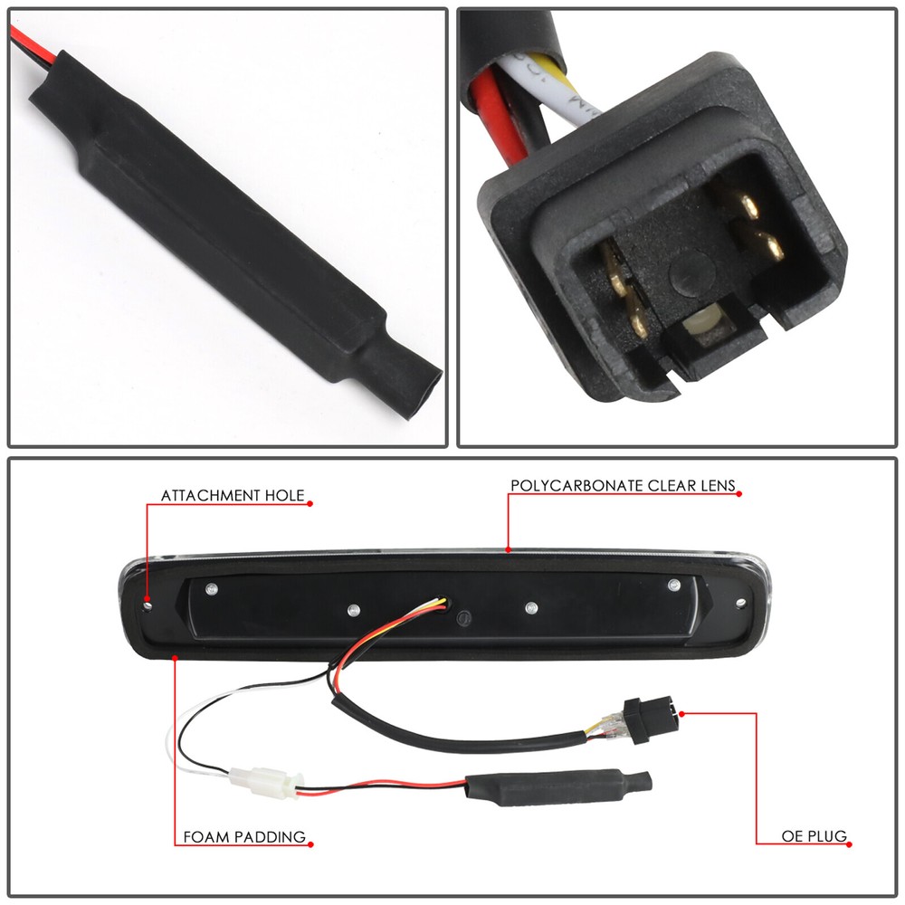 NUVISION [SEQUENTIAL] LED 3RD BRAKE CARGO LIGHT FOR 99-07 SILVERADO SIERRA CLEAR