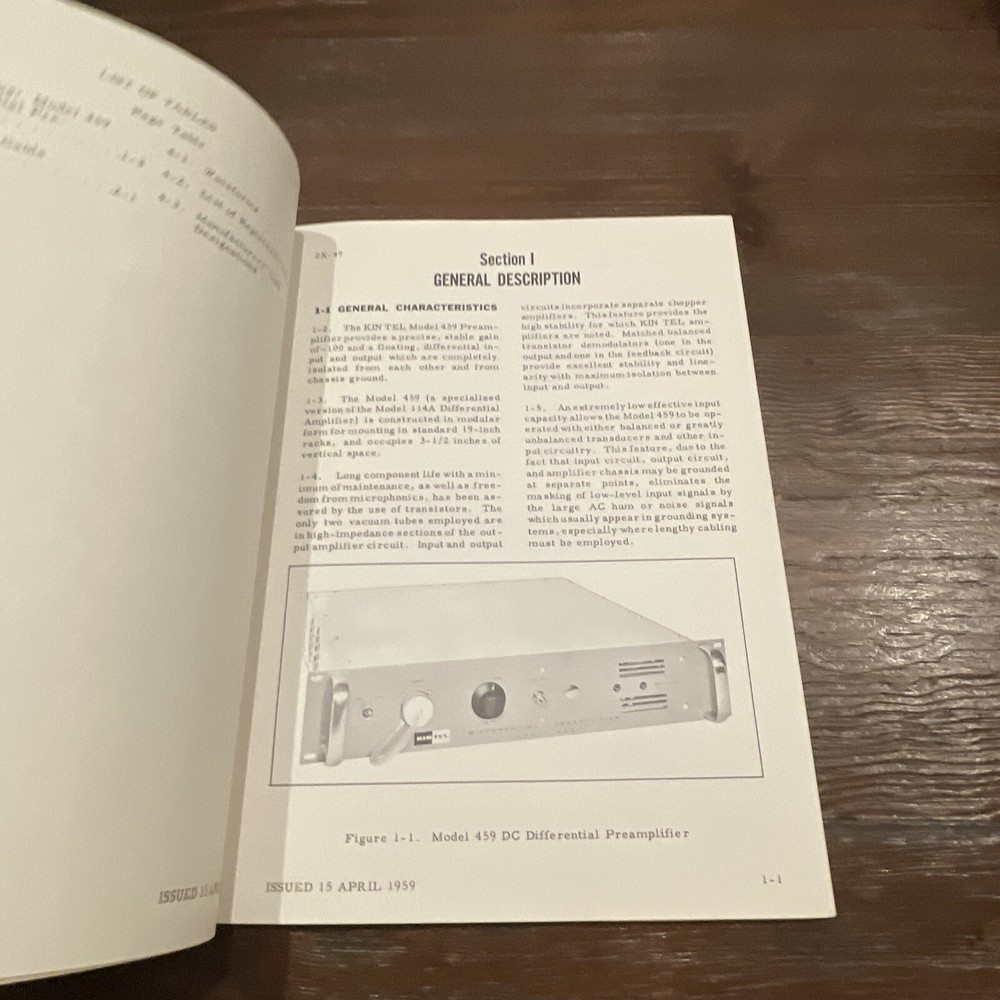 Kintel COHU Model 459 Preamplifier Digital Voltmeter Operating Manual 1959