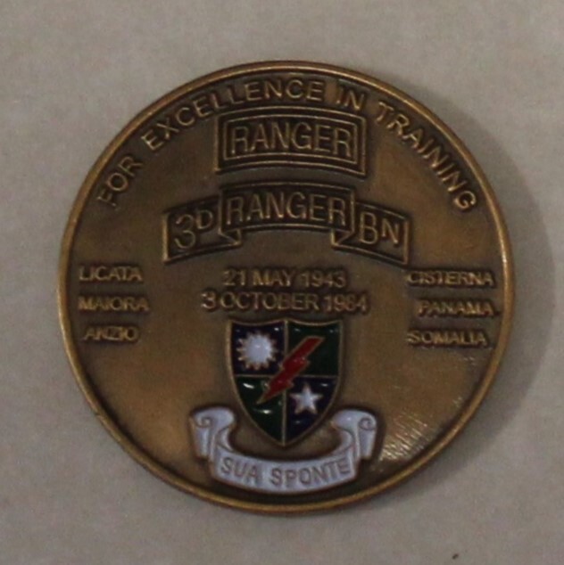 3rd Ranger Battalion Somalia Army Challenge Coin