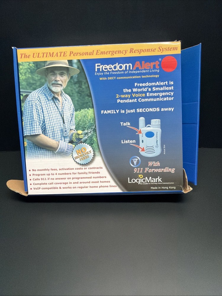 Freedom Alert Fall Emergency System Model #35511 By LogicMark *Damaged Box*