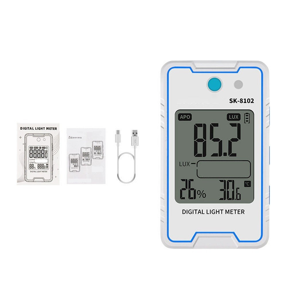 SK-8102 Light Intensity Meter for For MINI 0.1-999900 Lux Flicker Test Function
