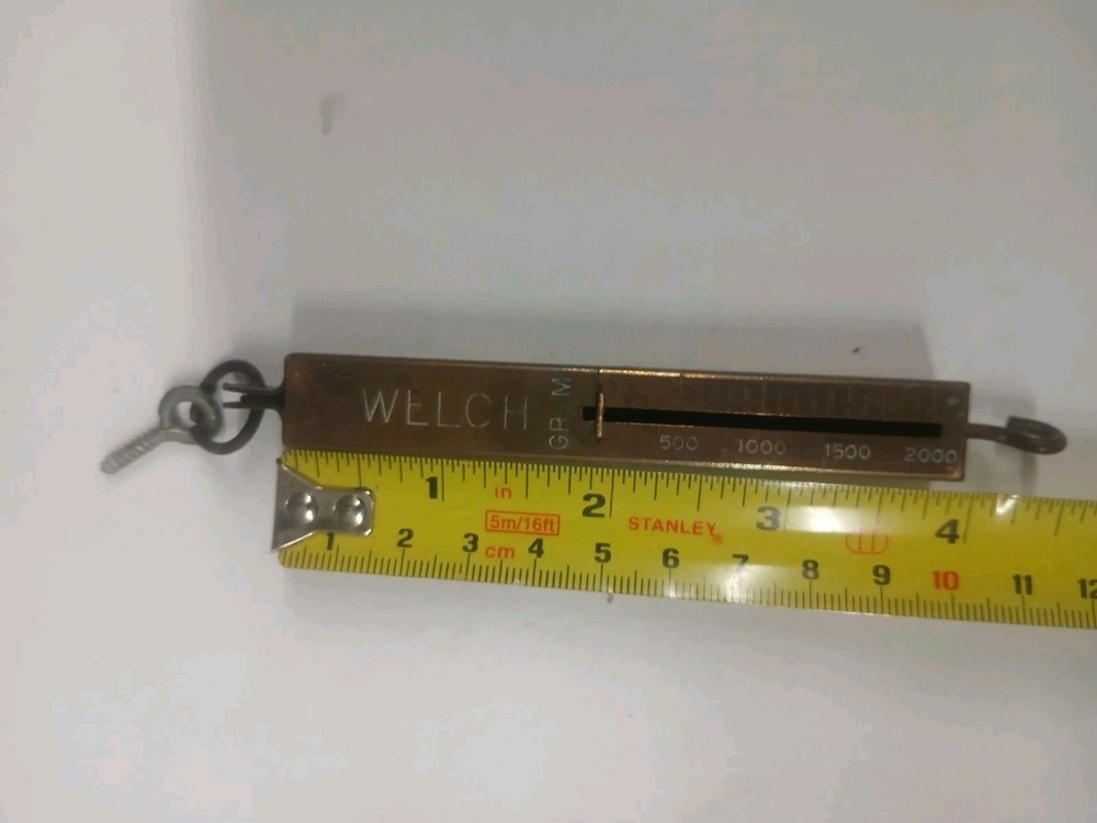 Vintage WELCH Hanging Spring Scale _ 0 to 2000 Grams