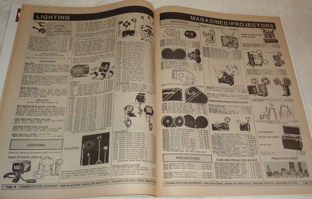Chambless Motion Picture Film Processing Equipment Original Catalog