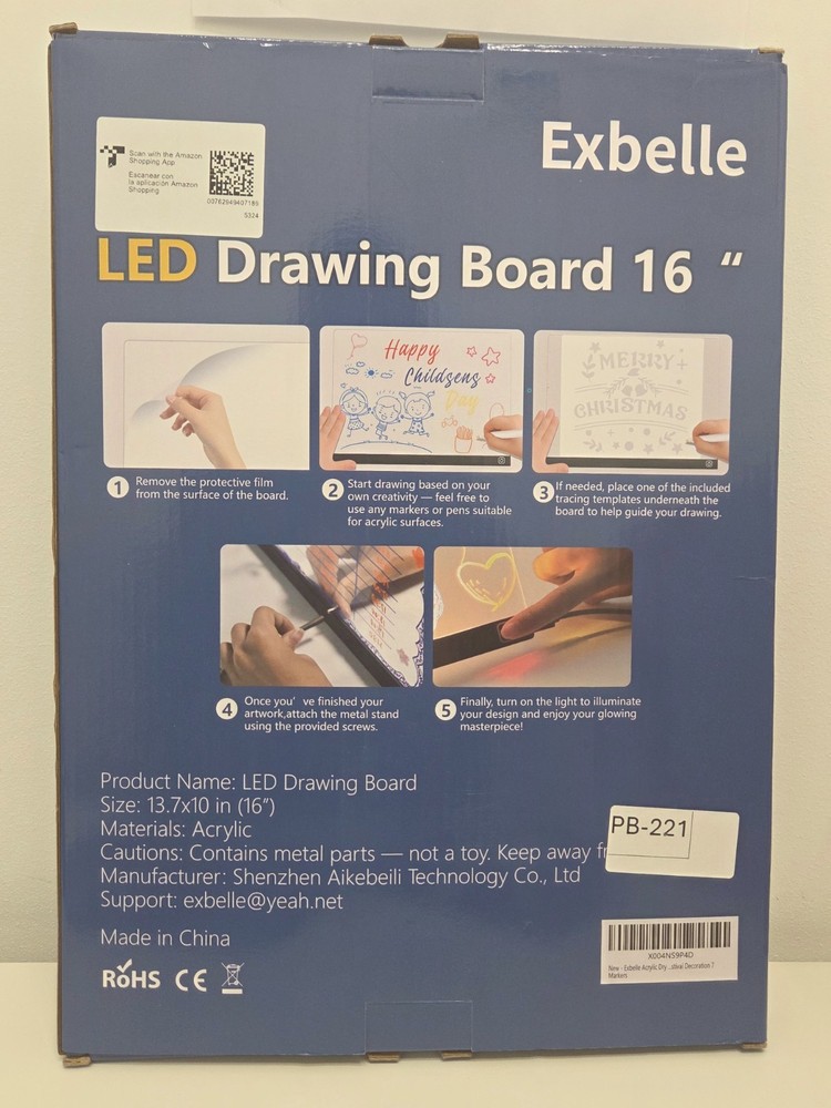 Exbelle LED Drawing Board 16in