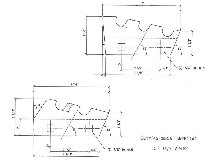 Greenline 19-10092 12" Post Hole Digger Auger Cutting Edge Kit