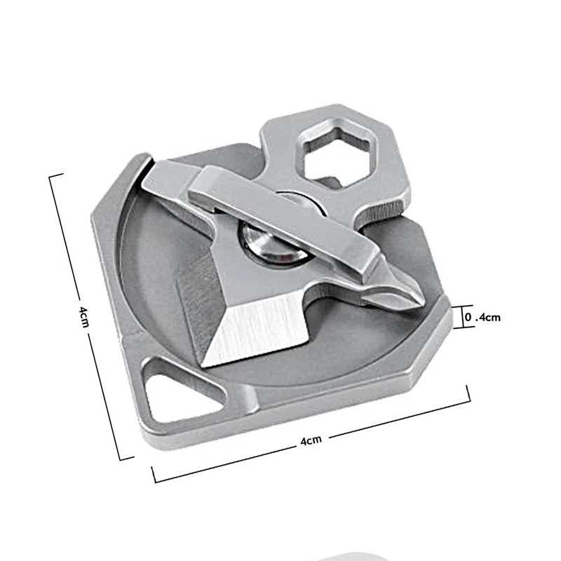 4 IN 1 Titanium Multi Tools Screwdriver Cutter Portable Camping EDC Keychain