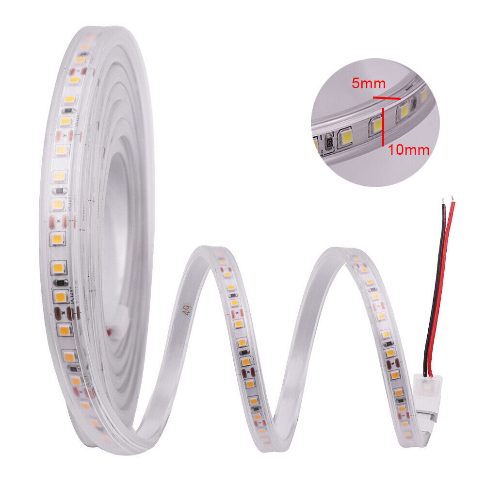 1m-20m 12V 24V 2835 LED Strip Flexible Rope IP68 Waterproof Lamp Outdoor Lights