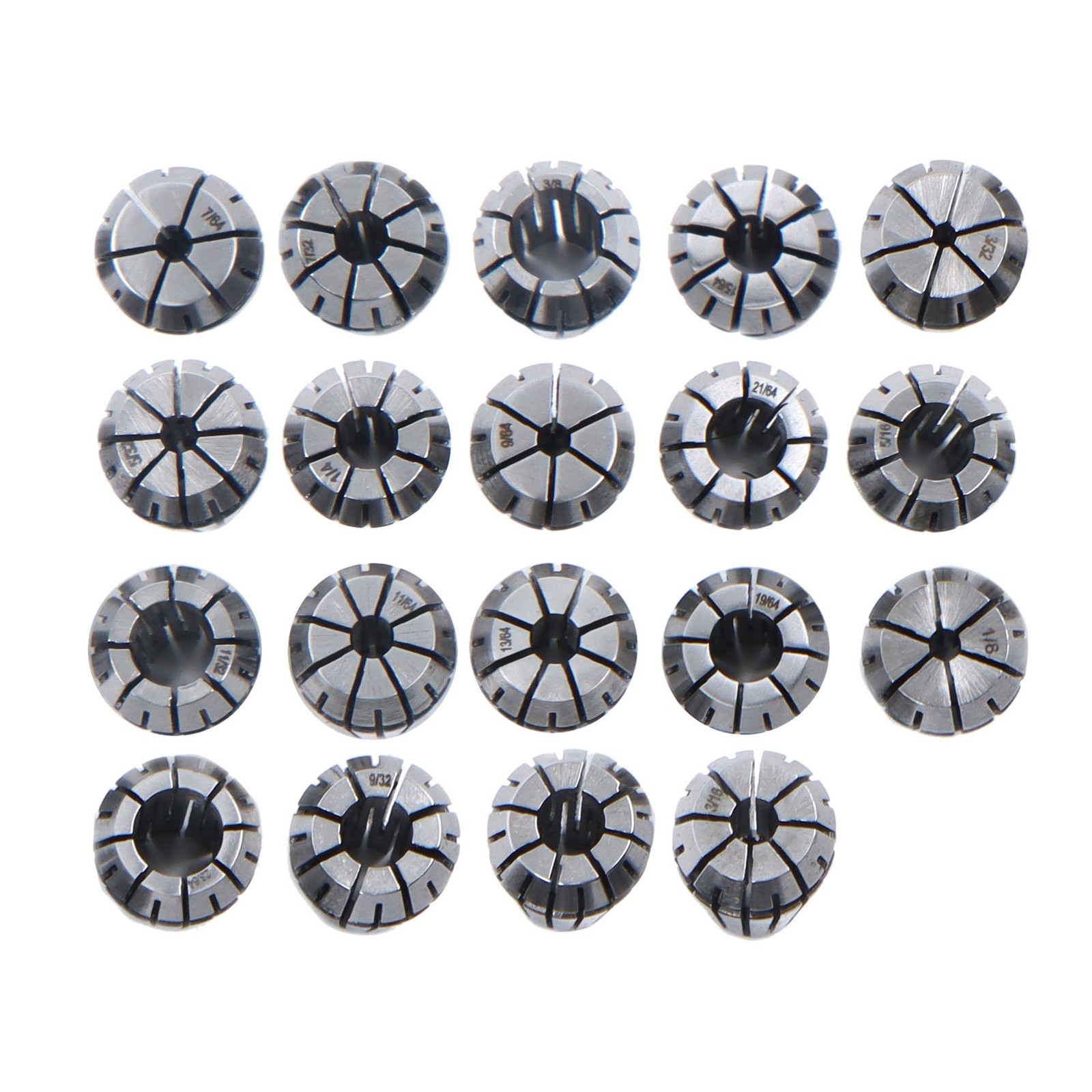 19 Pack ER16 Spring Collet Set For CNC Milling Lathe Tool Engraving Machine