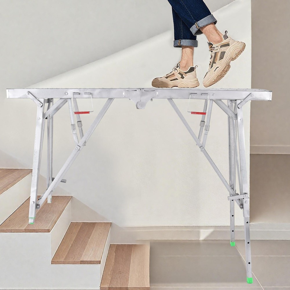 Adjustable Scaffold Platform Multipurpose Folding Scaffolding Work Platform US