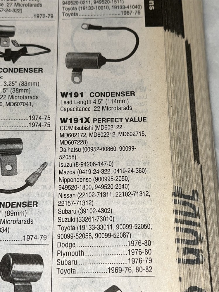 Condenser Kemparts W191