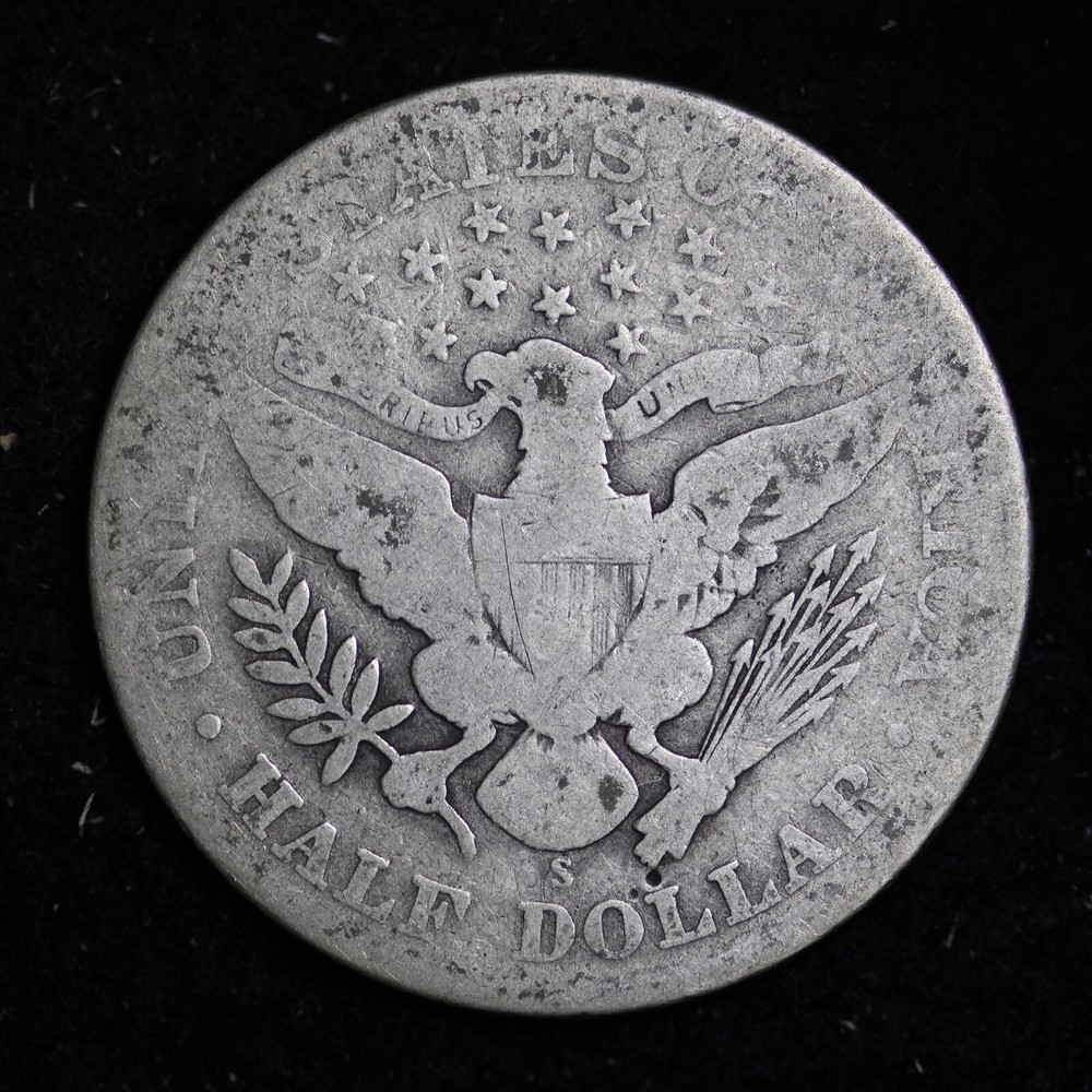 1912-S Barber Silver Half Dollar BO83