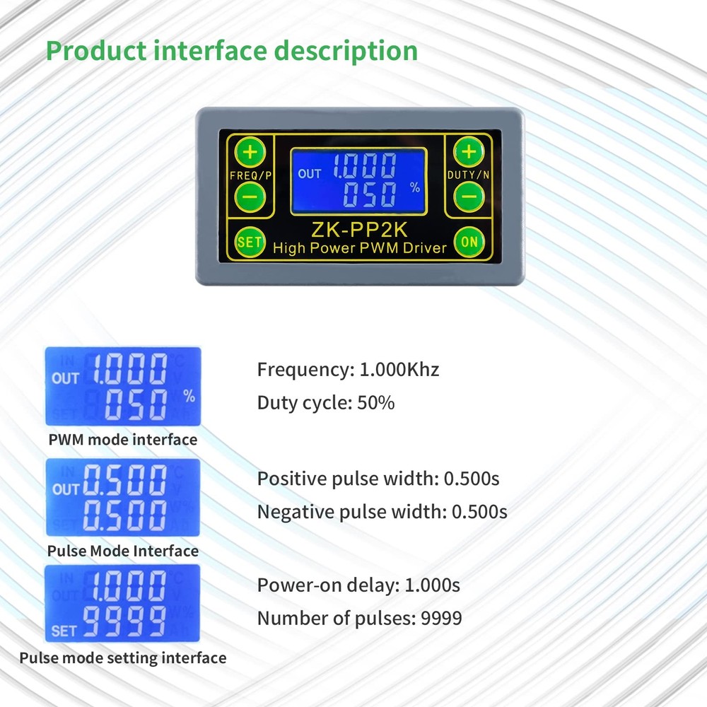 Function Signal Generator, ZK-PP2K PWM Pulse Frequency Generator, 1Hz-150KHz ...