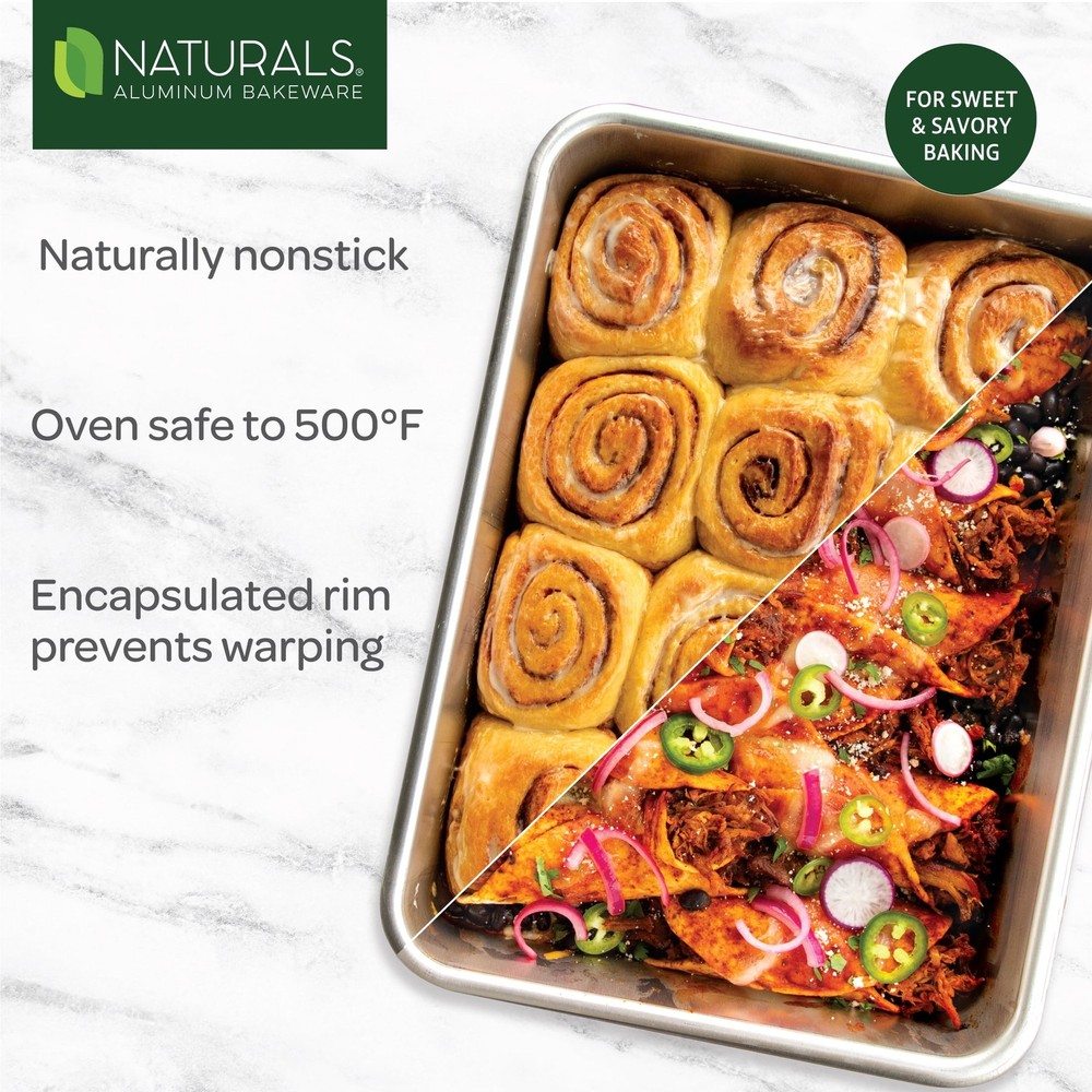 Naturals 9" x 13" Aluminum Rectangular Cake & Baking Pan