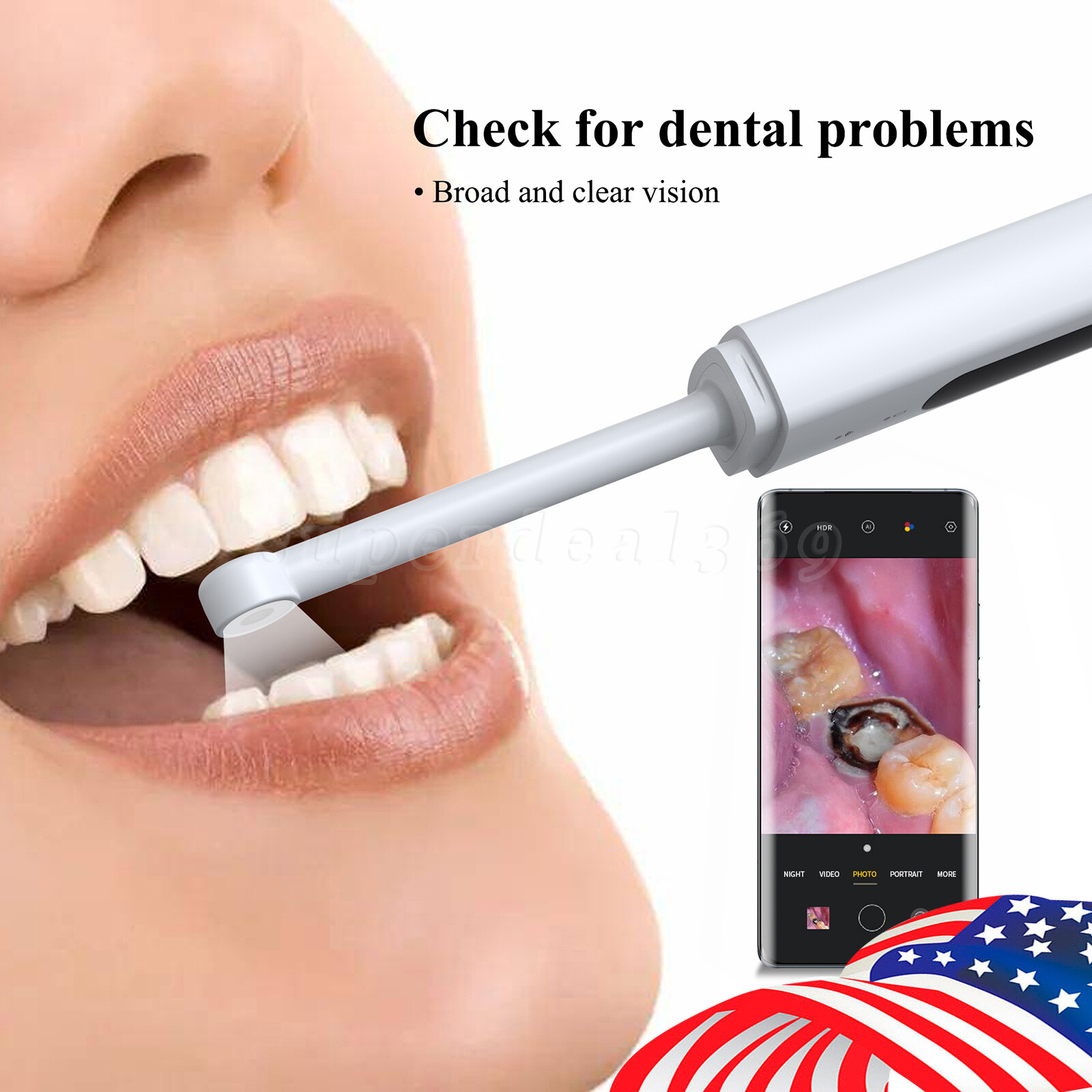 Wireless Oral Dental Intraoral Camera HD 1080p WIFI Endoscope Teeth Mirror ns