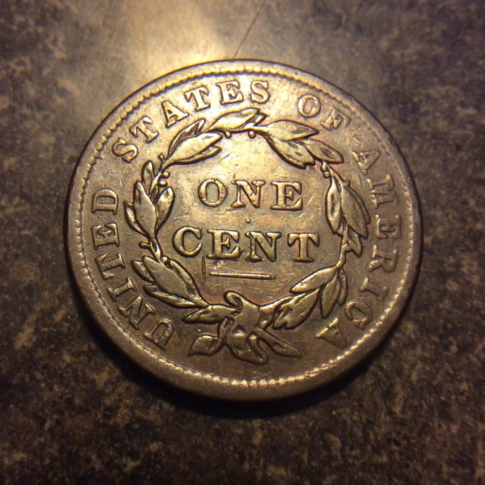 1838 LARGE CENT HAS OBVERSE PROBLEMS A-20 FREE SHIPPING