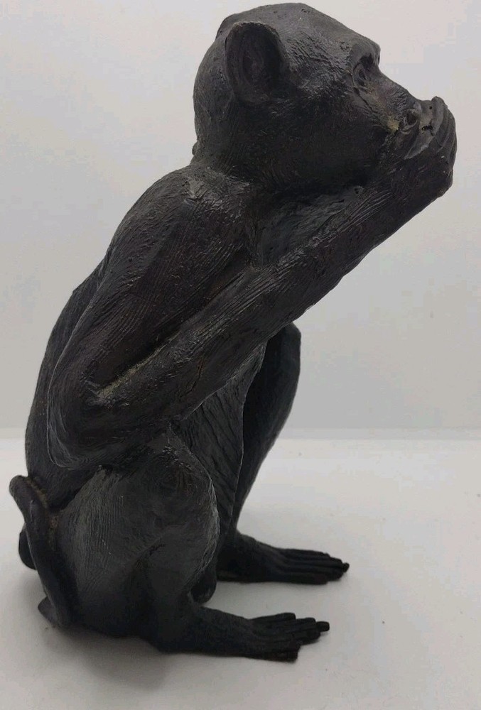 Wise Speak No Evil Monkey Bronze Sculpture /Figurine
