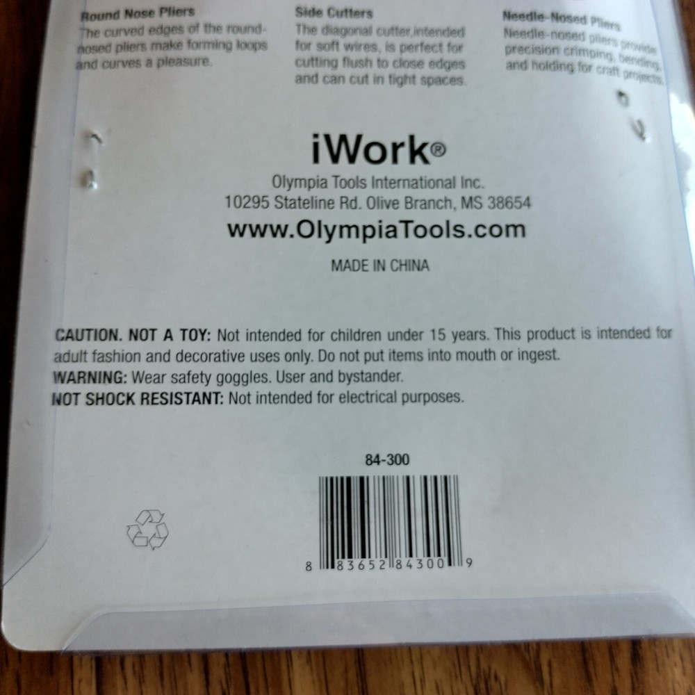 Olympia Tools iWork Value Pack 3 PC Pliers / Cutter Set NEW