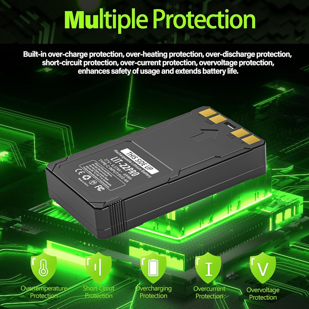 2-Pack New Rechargeable Battery Replacement For SPYPOINT LIT-22 Pro Trail Camera