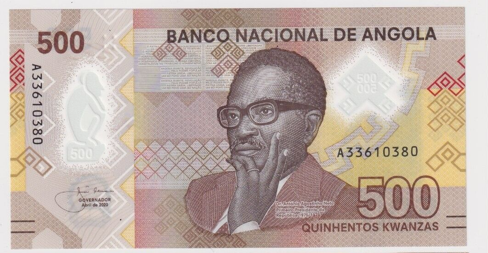 ANGOLA 500 KWANZAS (2020) - P-NEW UNC Polymer Notes -Prefix A