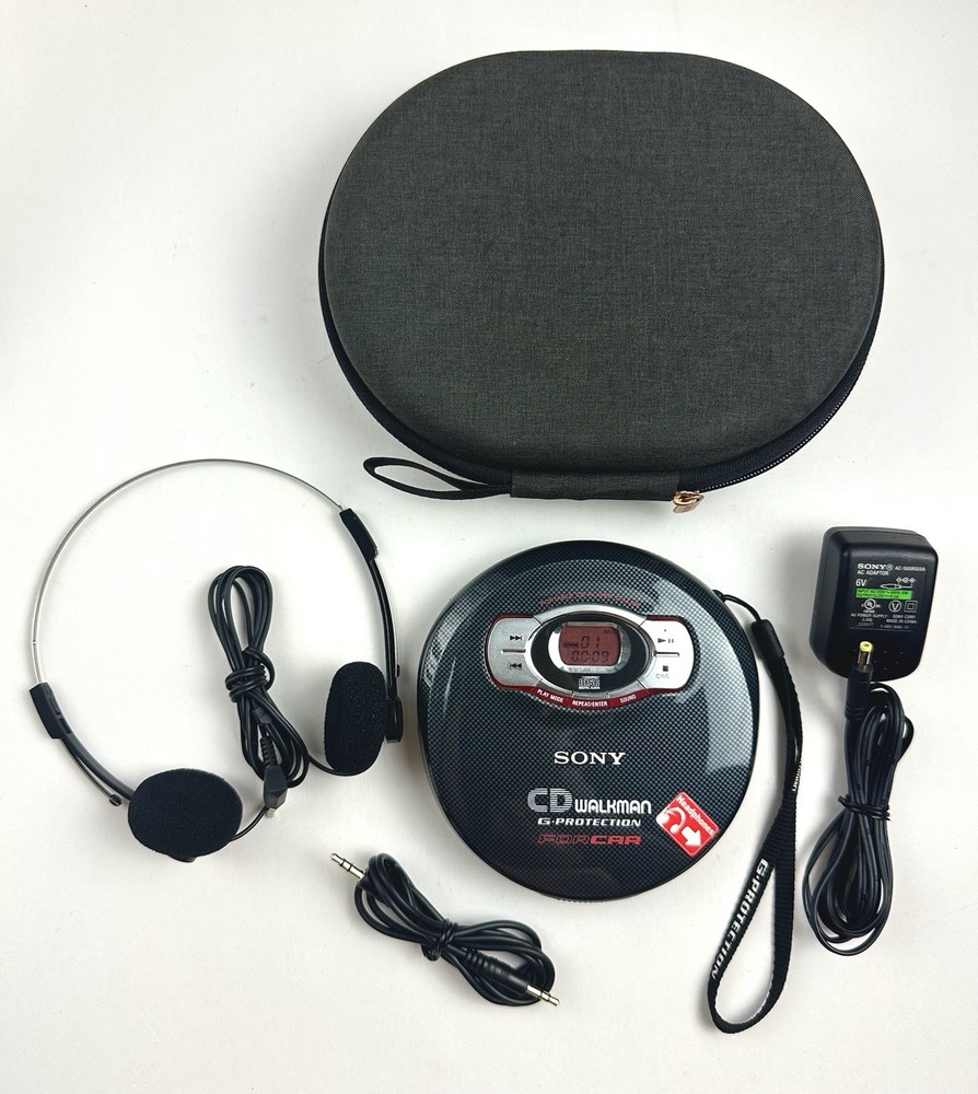 Sony CD Walkman D-MJ95 Portable CD Player, W Bundle, ( Tested ) Read Decription