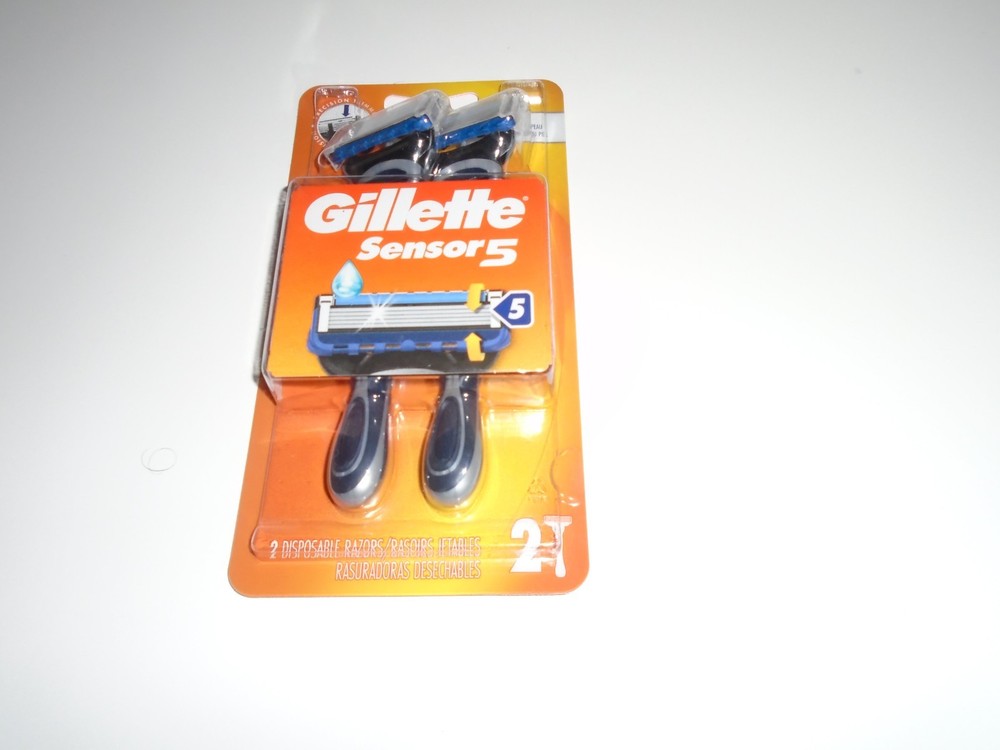 Gillette Sensor 5 (2) Disposable 5 Blade Razors New