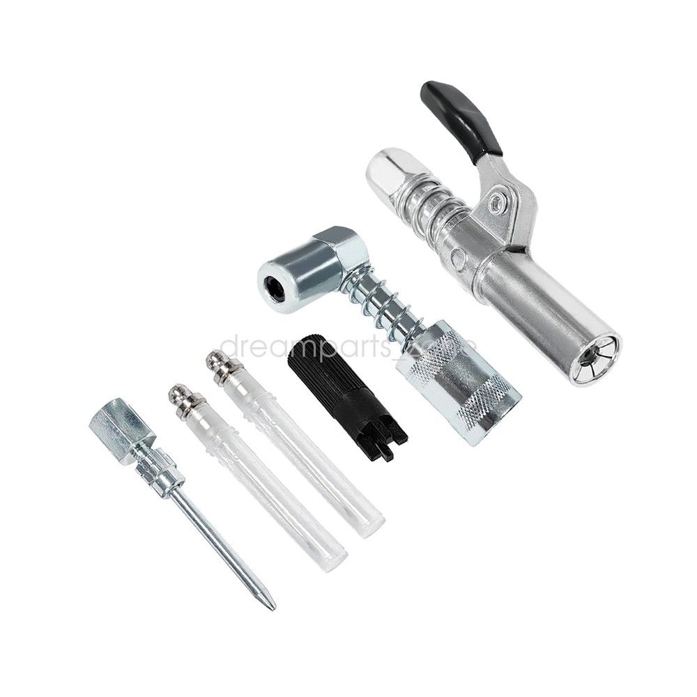 Grease Gun Accessory Kit Hose Coupler Needle Nozzles Zerk Fitting Tool Set