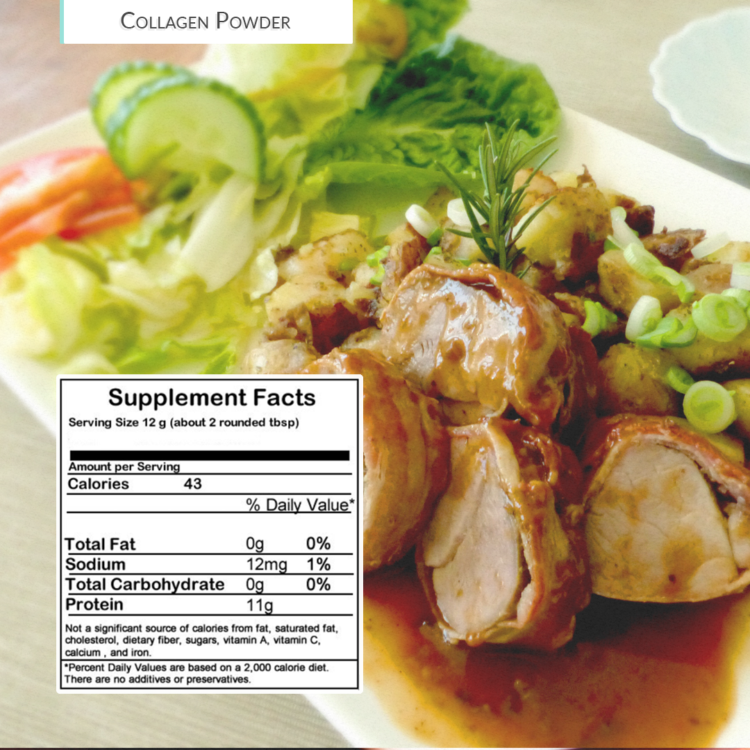 Chicken Bone Broth Collagen Powder - Pure Organic Protein - Free-Range