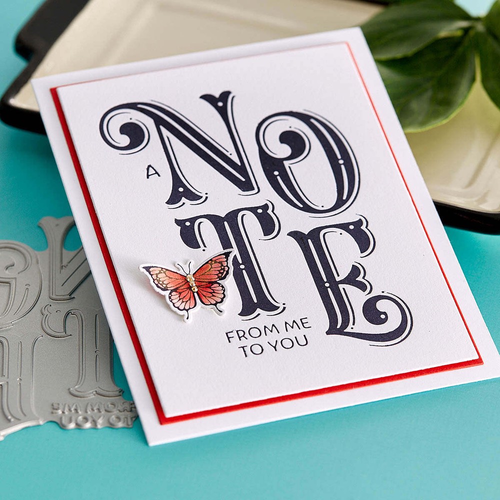Spellbinders Press Plate - A Note From Me to You, BP-040