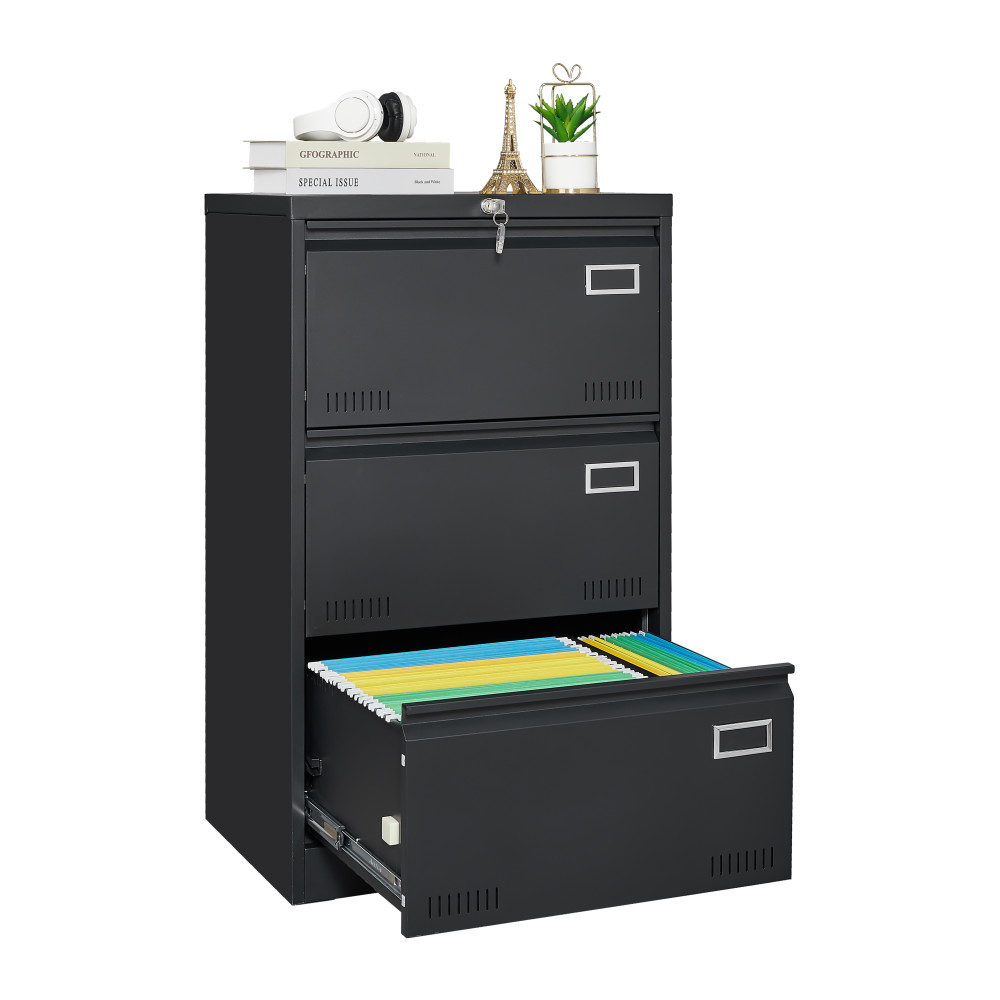 Filing Cabinet Lateral File Cabinet 3 Drawer Locking